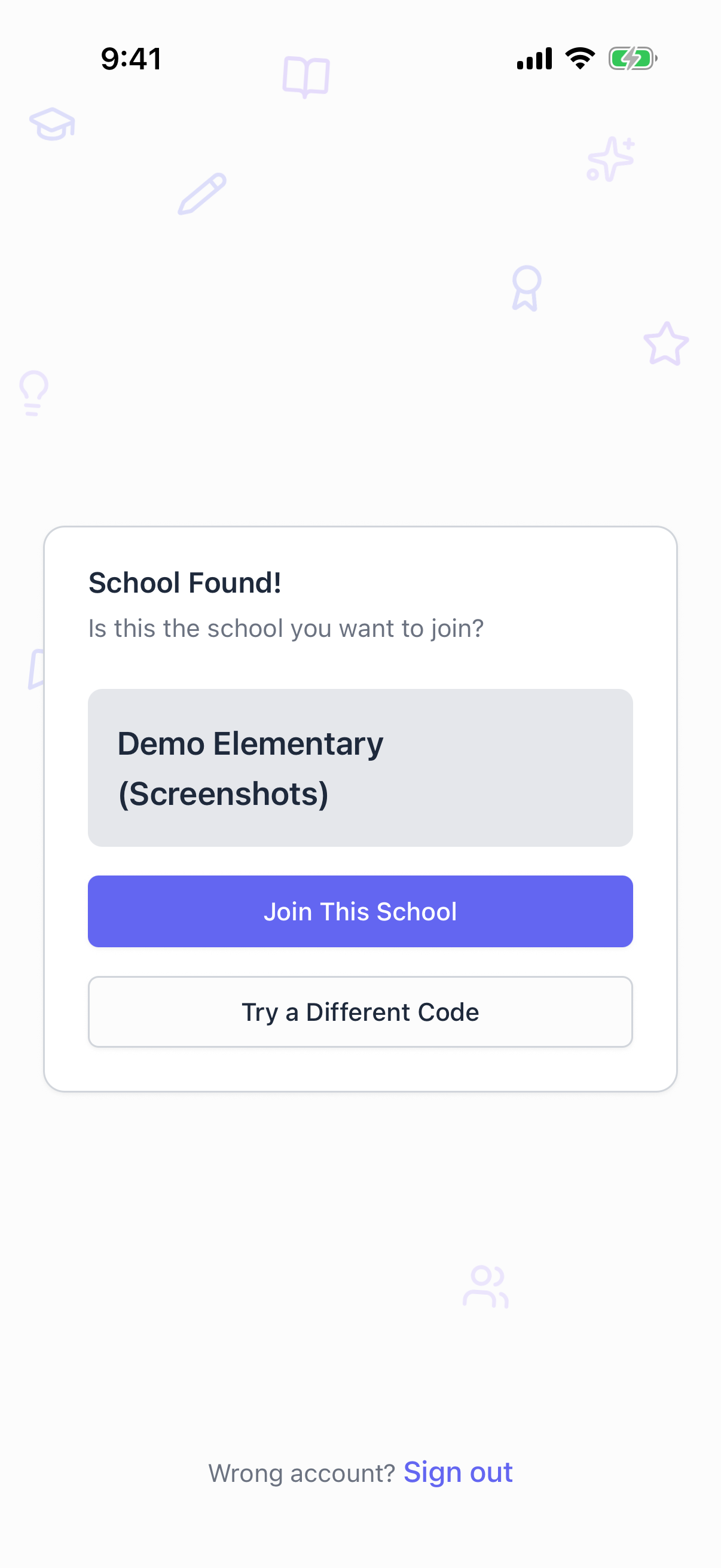 Confirming the school that was found