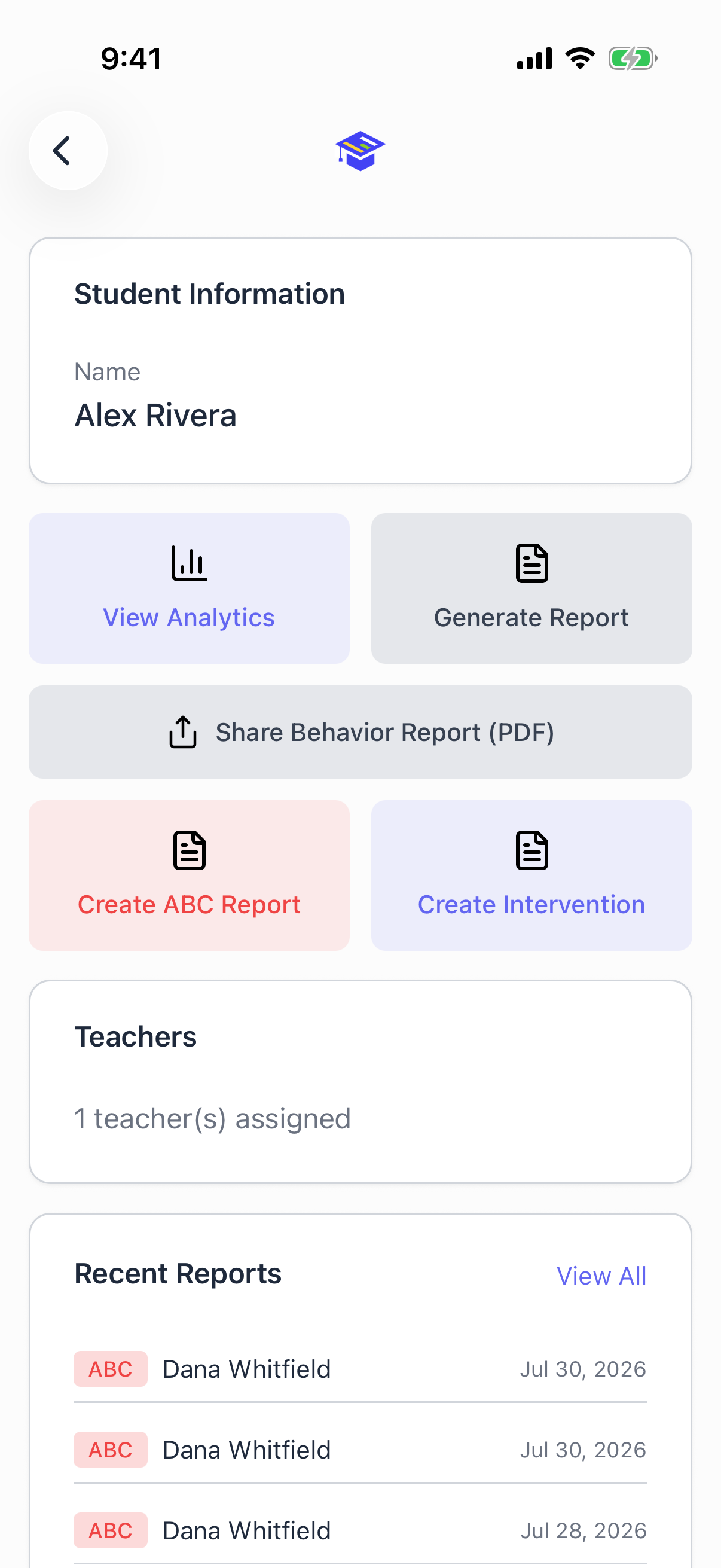 A student profile