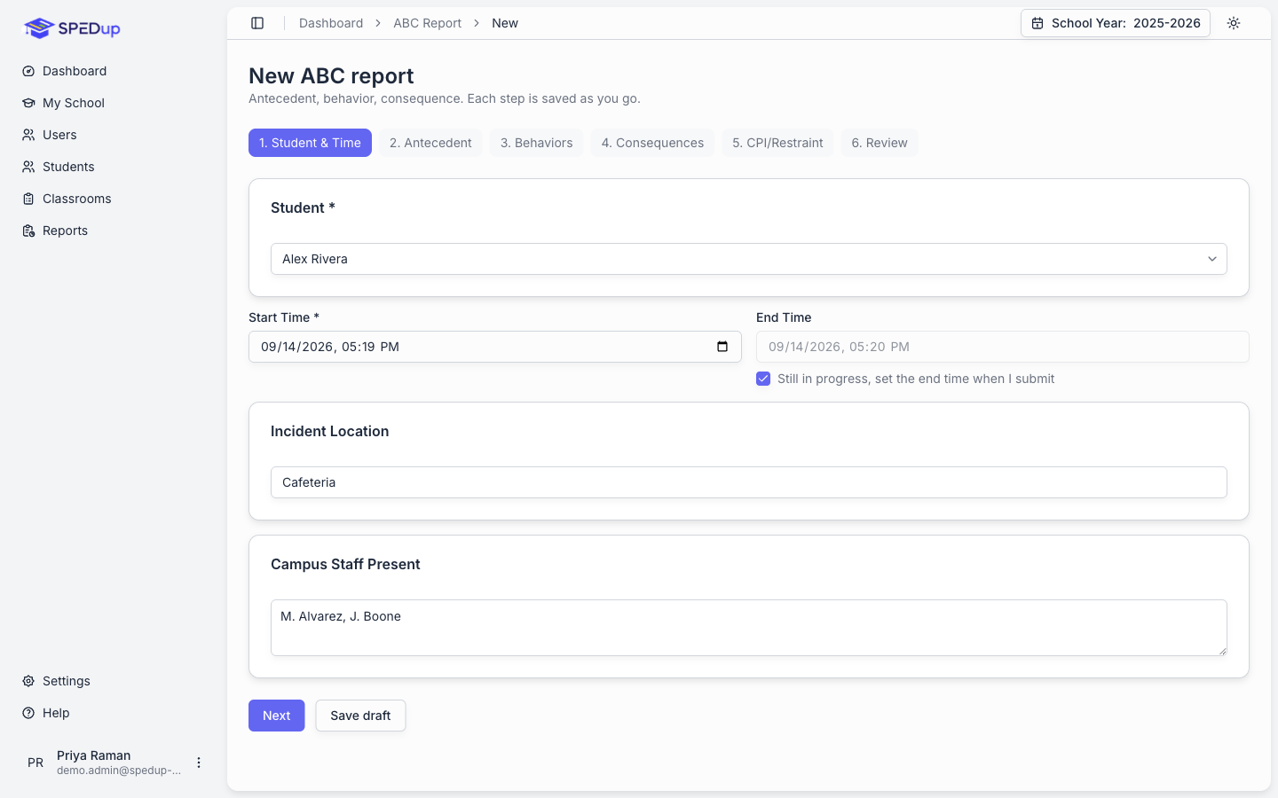 The ABC wizard, step 1