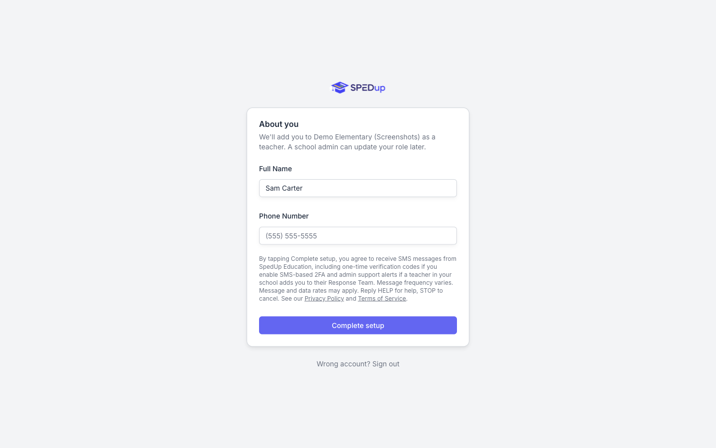 Dashboard onboarding, profile step